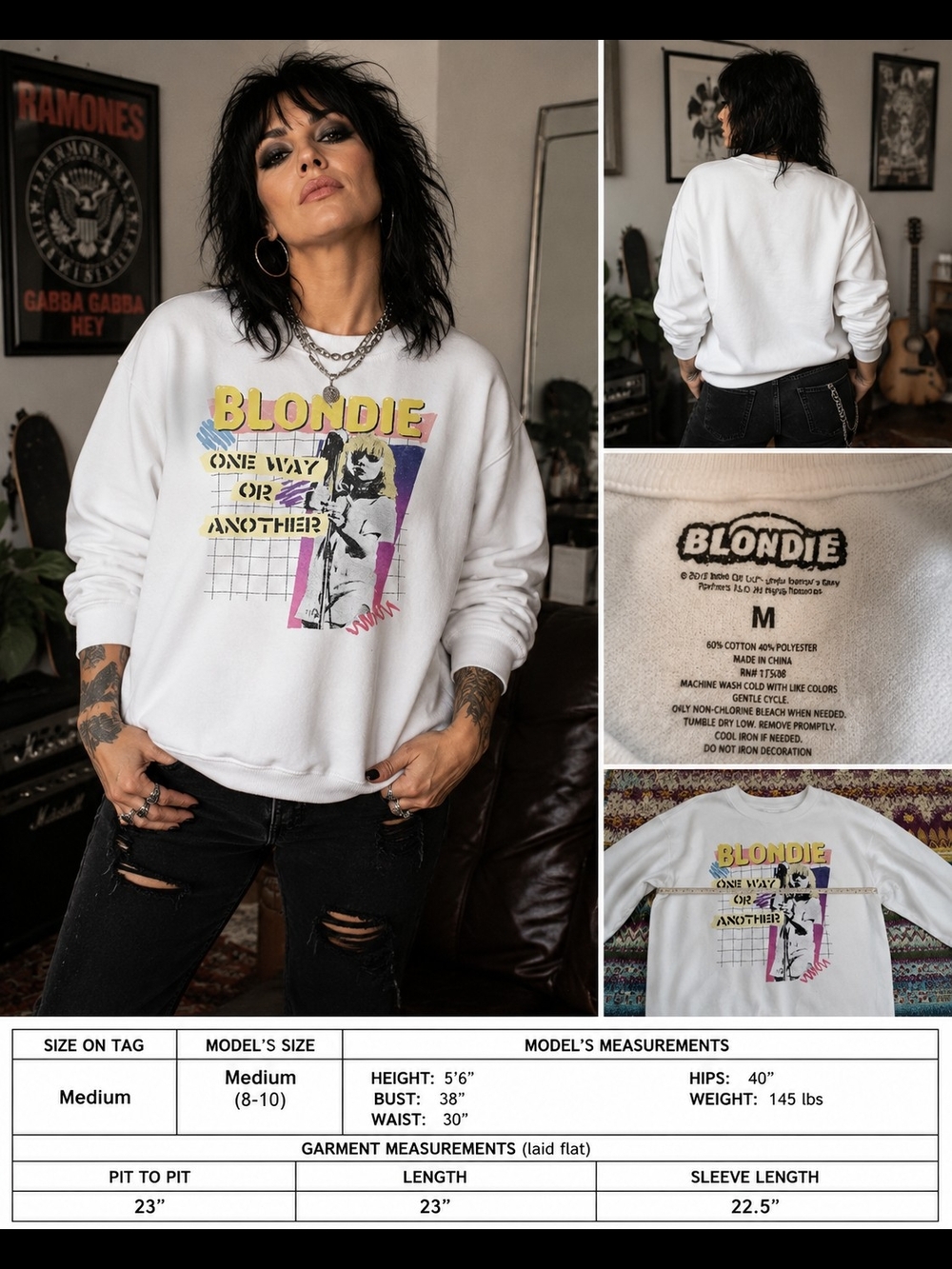 Blondie "One Way or Another" Graphic Sweatshirt – Size Medium